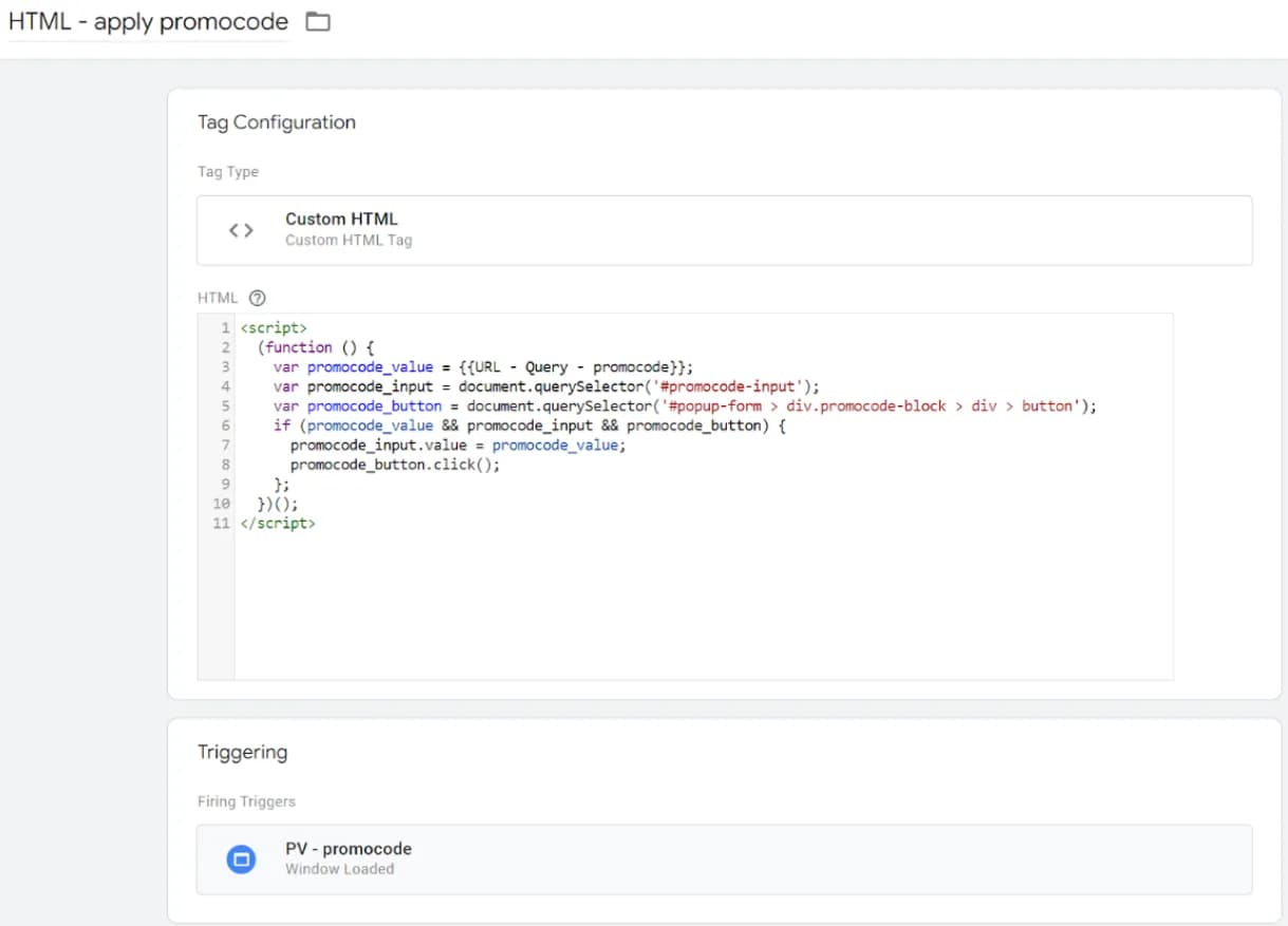 1.4 HTML - apply promocode
