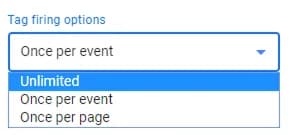 23.12 Tag firing options