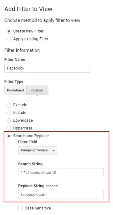 27.3 Filter for Facebook