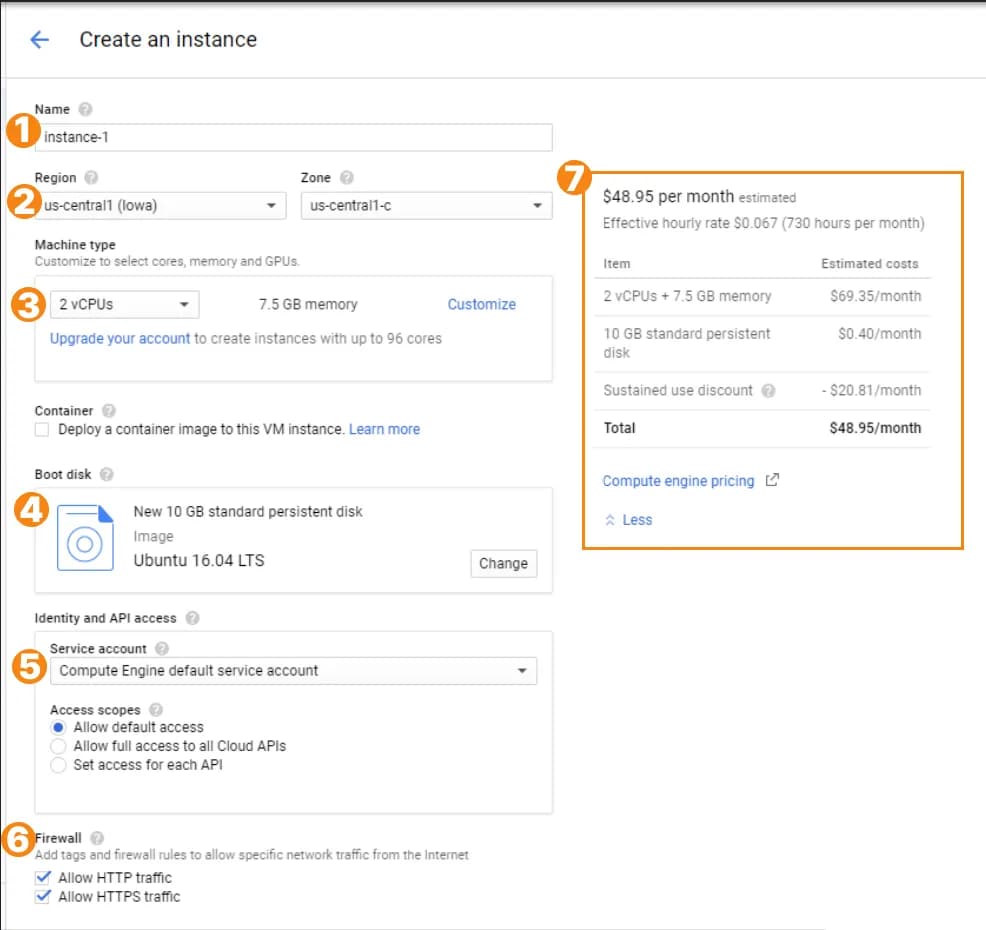 34.2 Configuring an instance in GCP