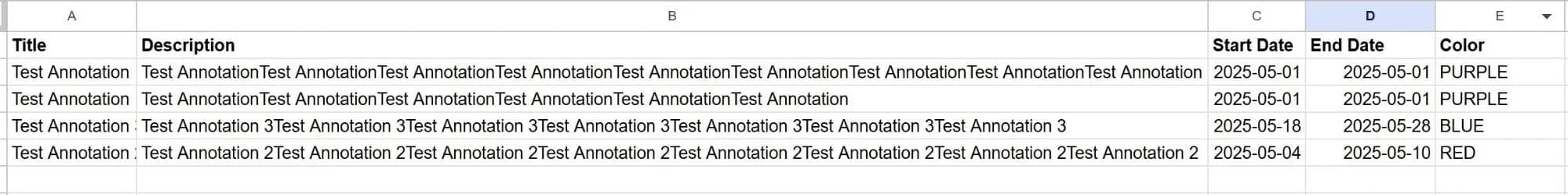 37.13 Annotations in Spreadsheets