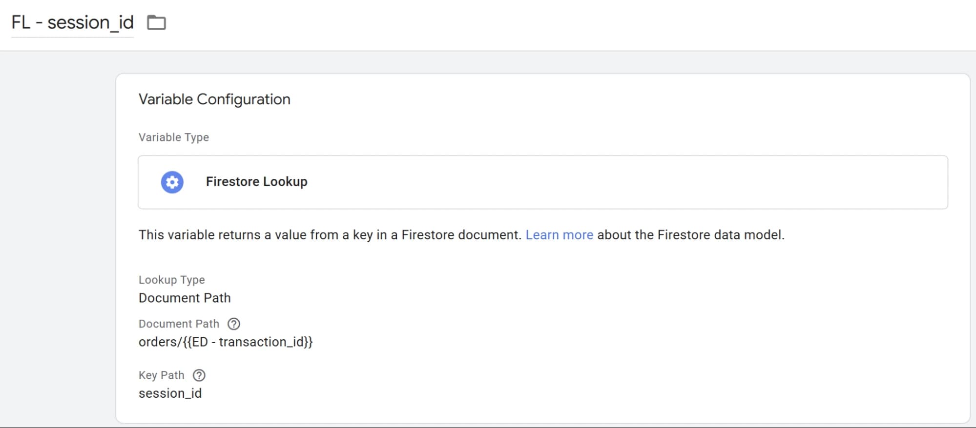 38.20 Firestore lookup session id