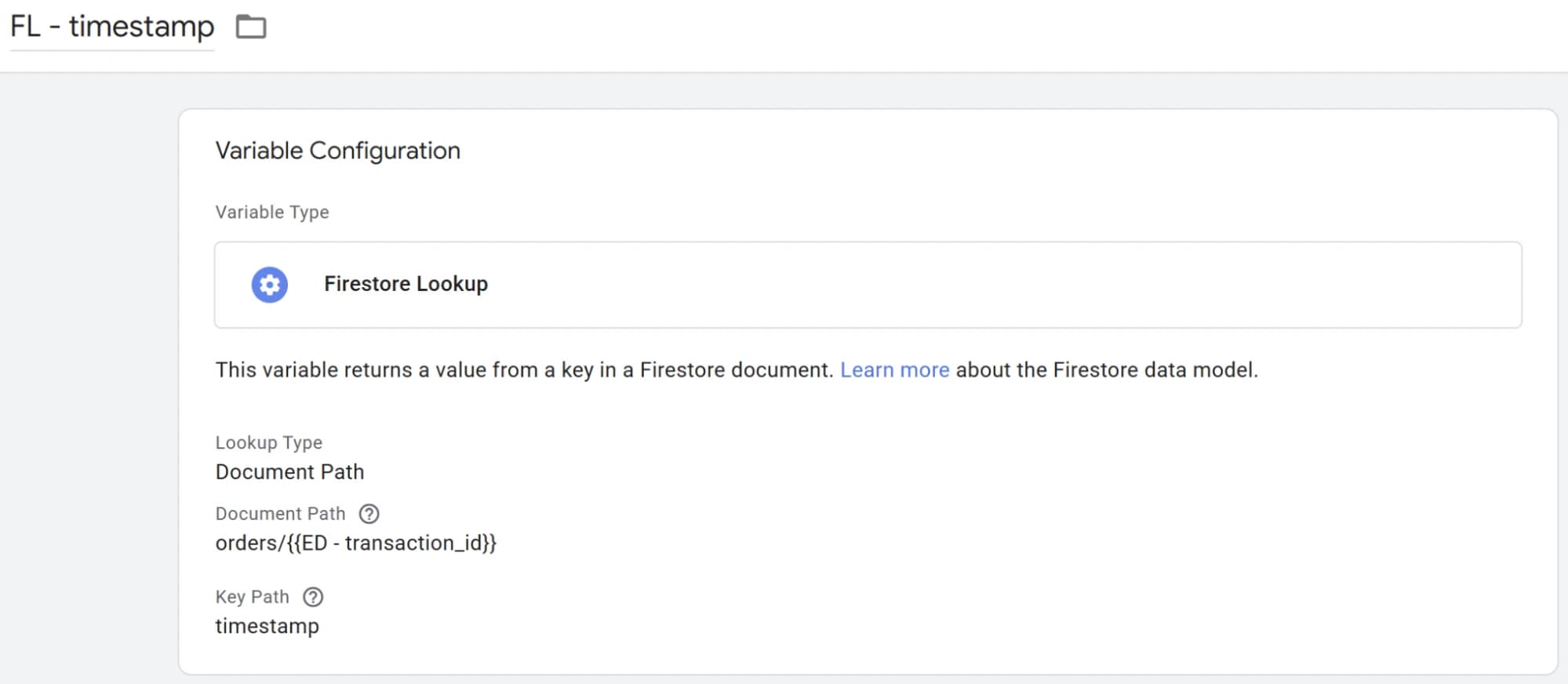 38.21 Firestore lookup timestamp