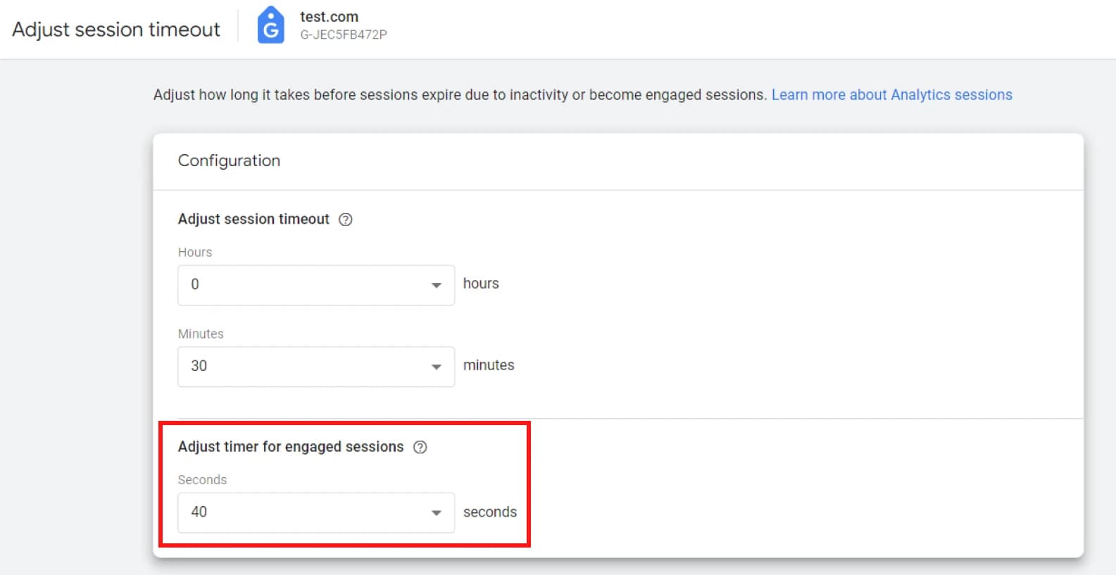 5.1 Adjust session timeout