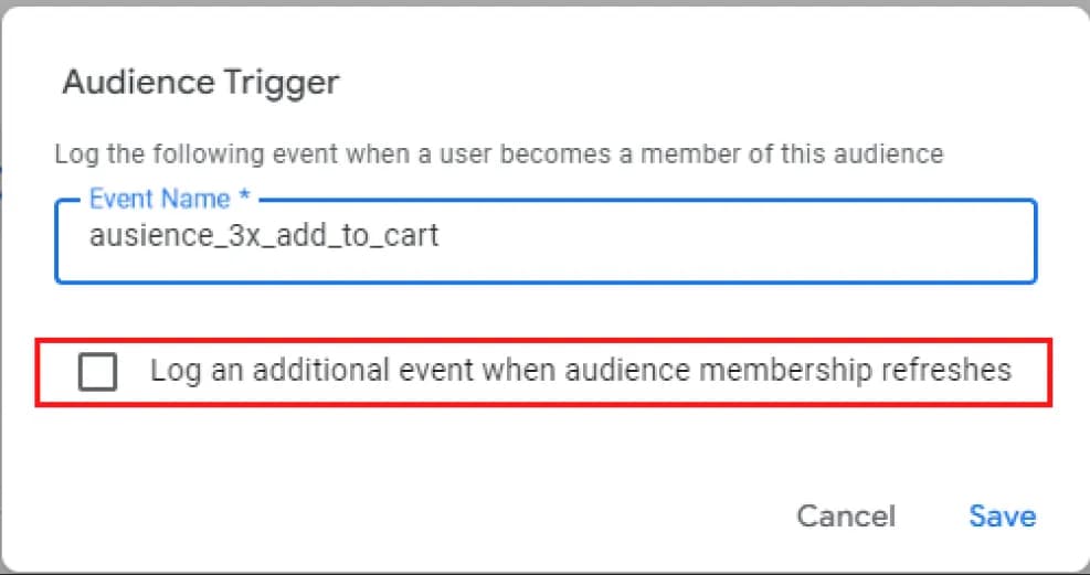 7.12 Audience trigger creation