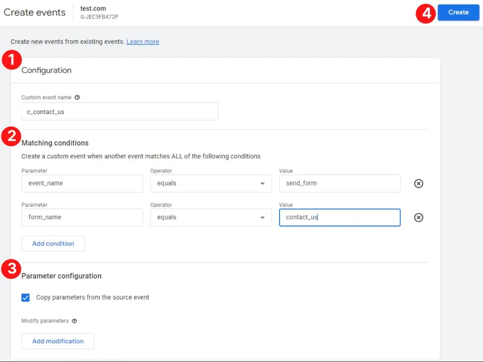 7.9 Continue a key event configuration