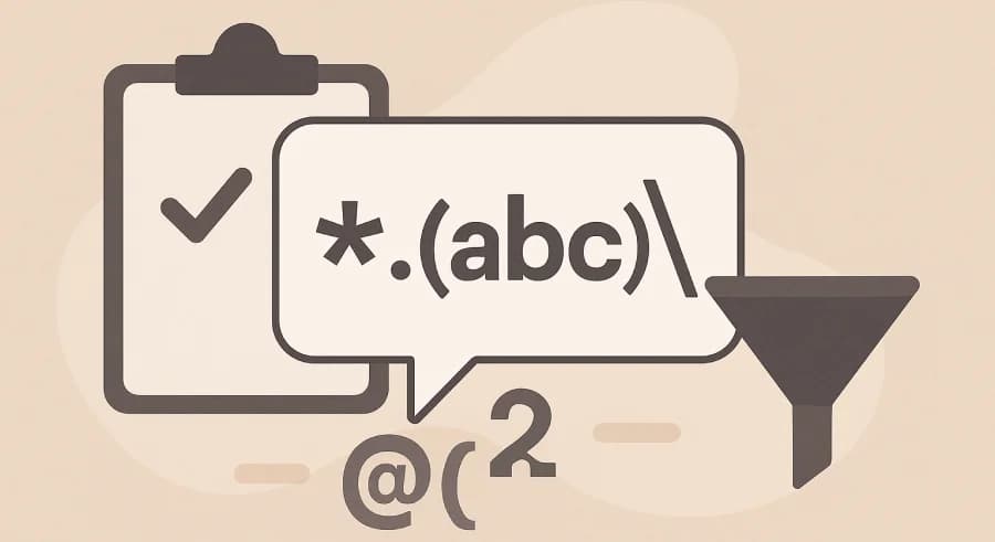 Не забывайте про регулярные выражения в полях фильтров