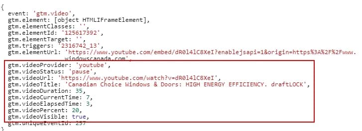18.4 Video Event Information in dataLayer
