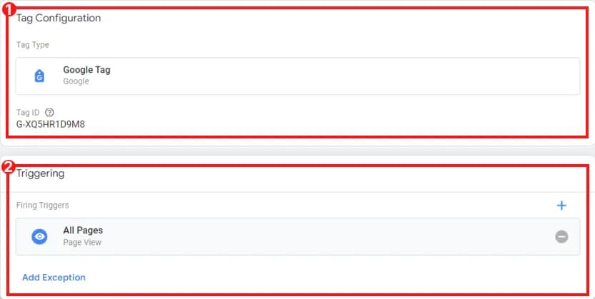 25.13 Adding a trigger to the tag configuration block in GTM