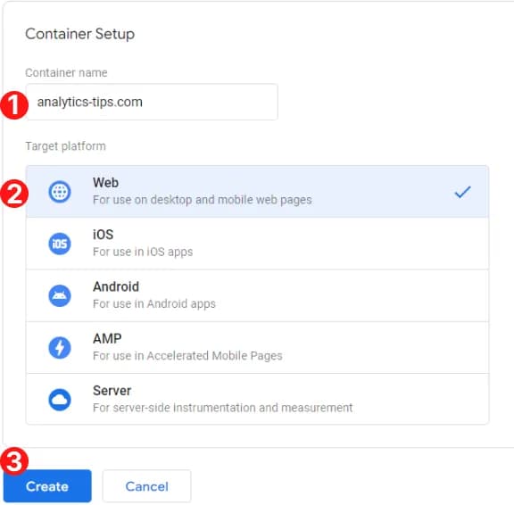 25.4 Creating a new container in GTM