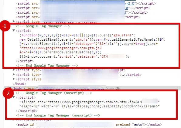 25.8 Verifying correct GTM installation in the website's source code