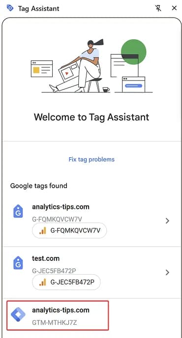 25.9 Verifying correct GTM installation using Google Tag Assistant eng