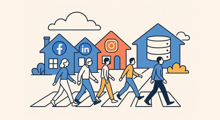 Combining data on social media referrals