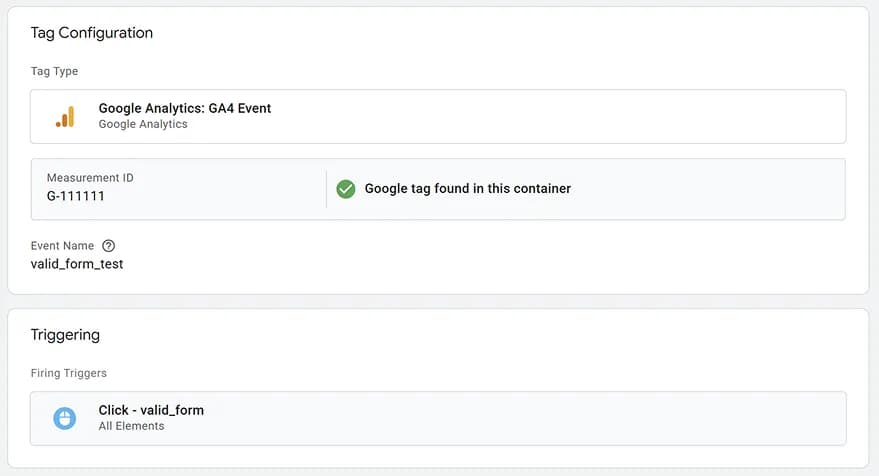 30.10 GA4 tag for sending data about successful form submission