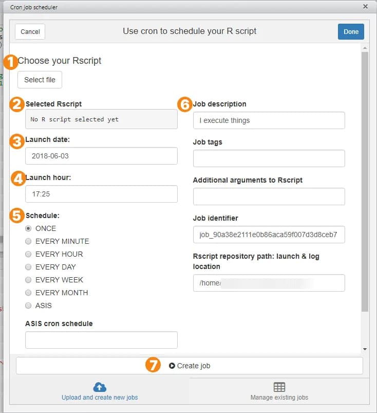 34.18 Window for configuring automatic script execution on a schedule