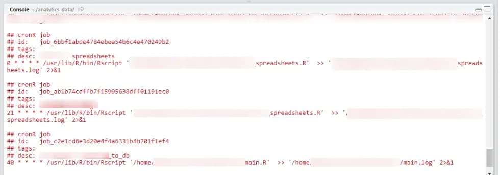 34.21 Displaying information in the RStudio console about which scripts are scheduled and at what time