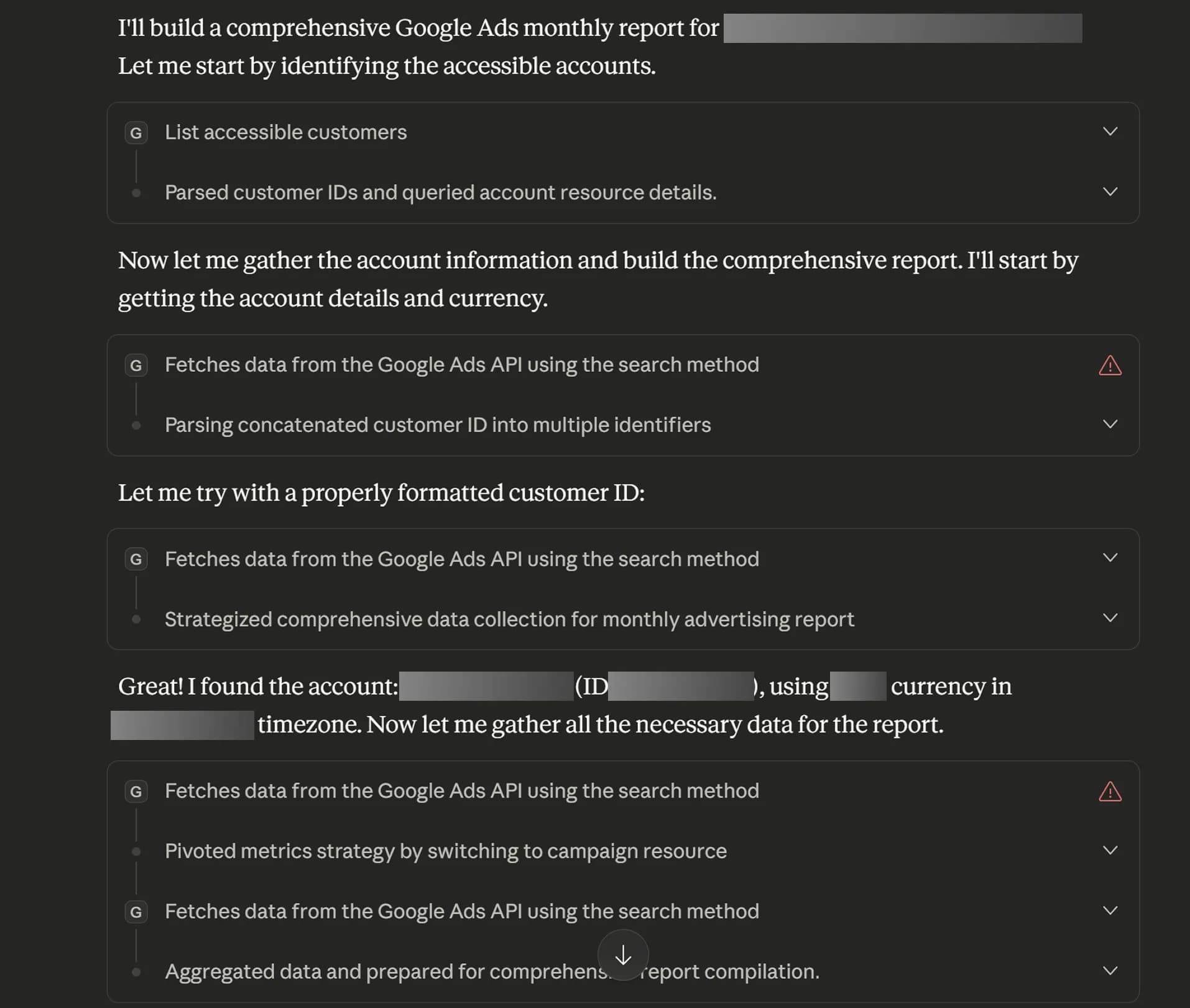 40.6 Monthly Report with Google Ads MCP