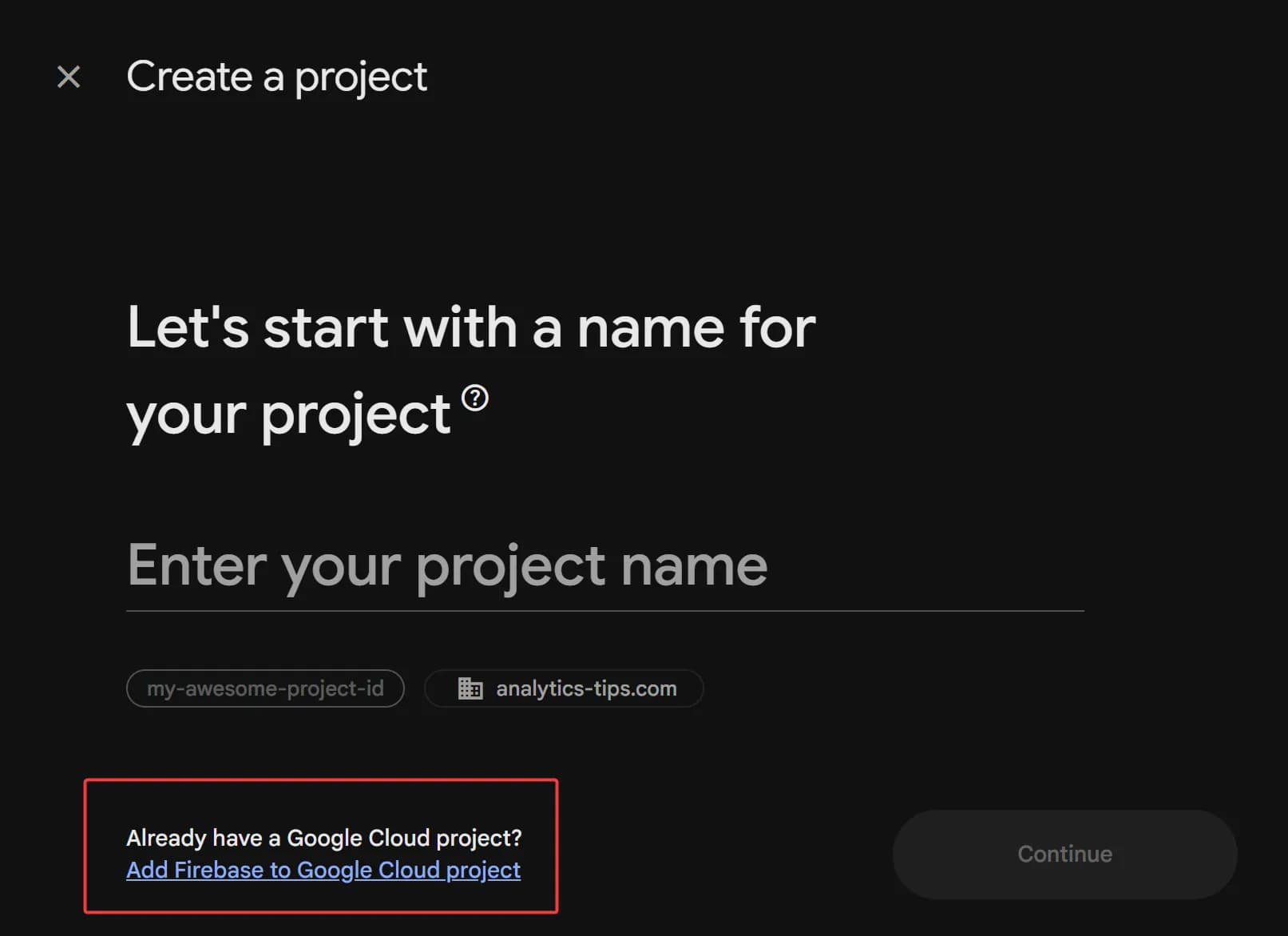 42.5 Add Firebase to Google Cloud project